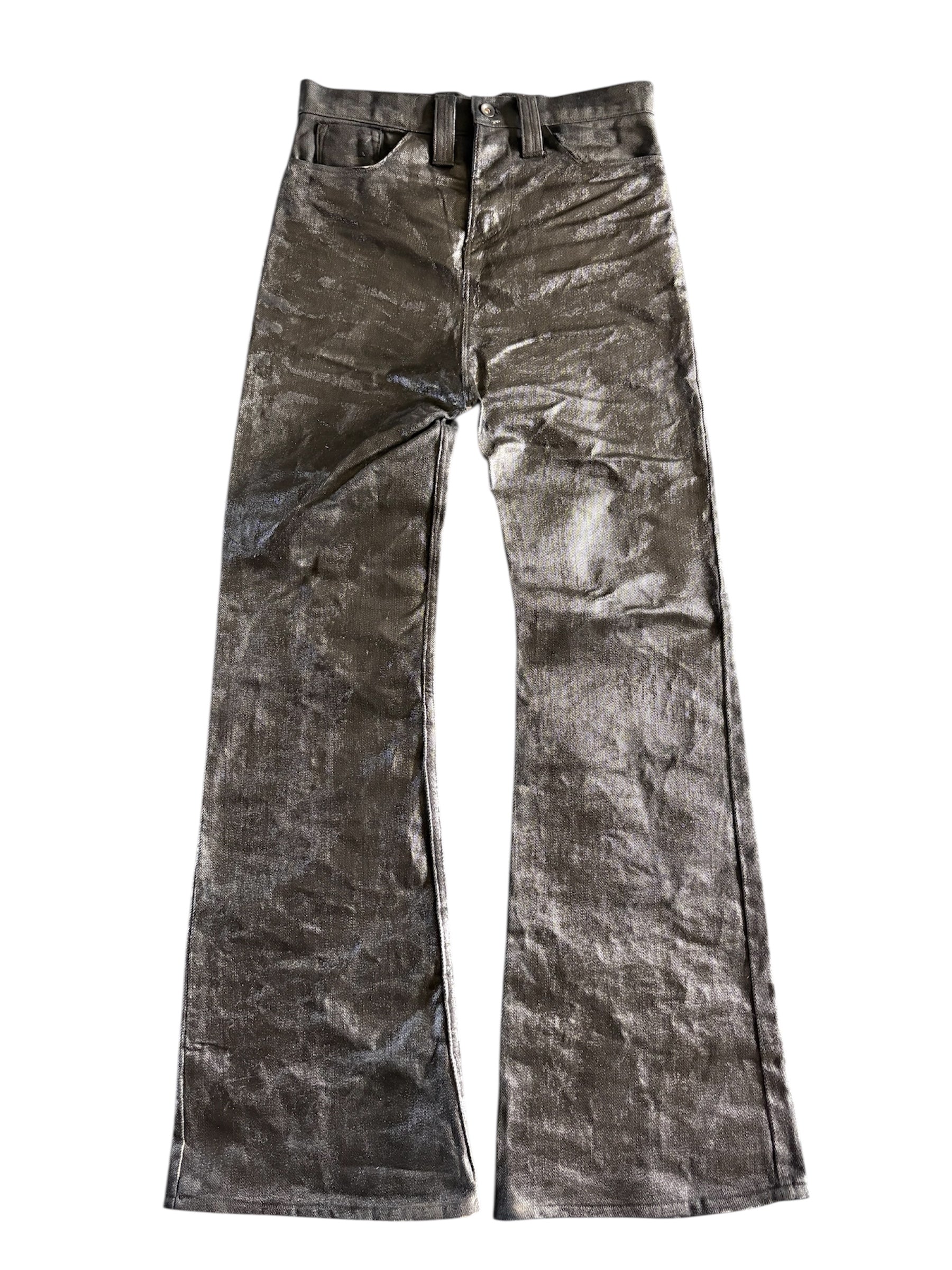 Waxed Denim Flare